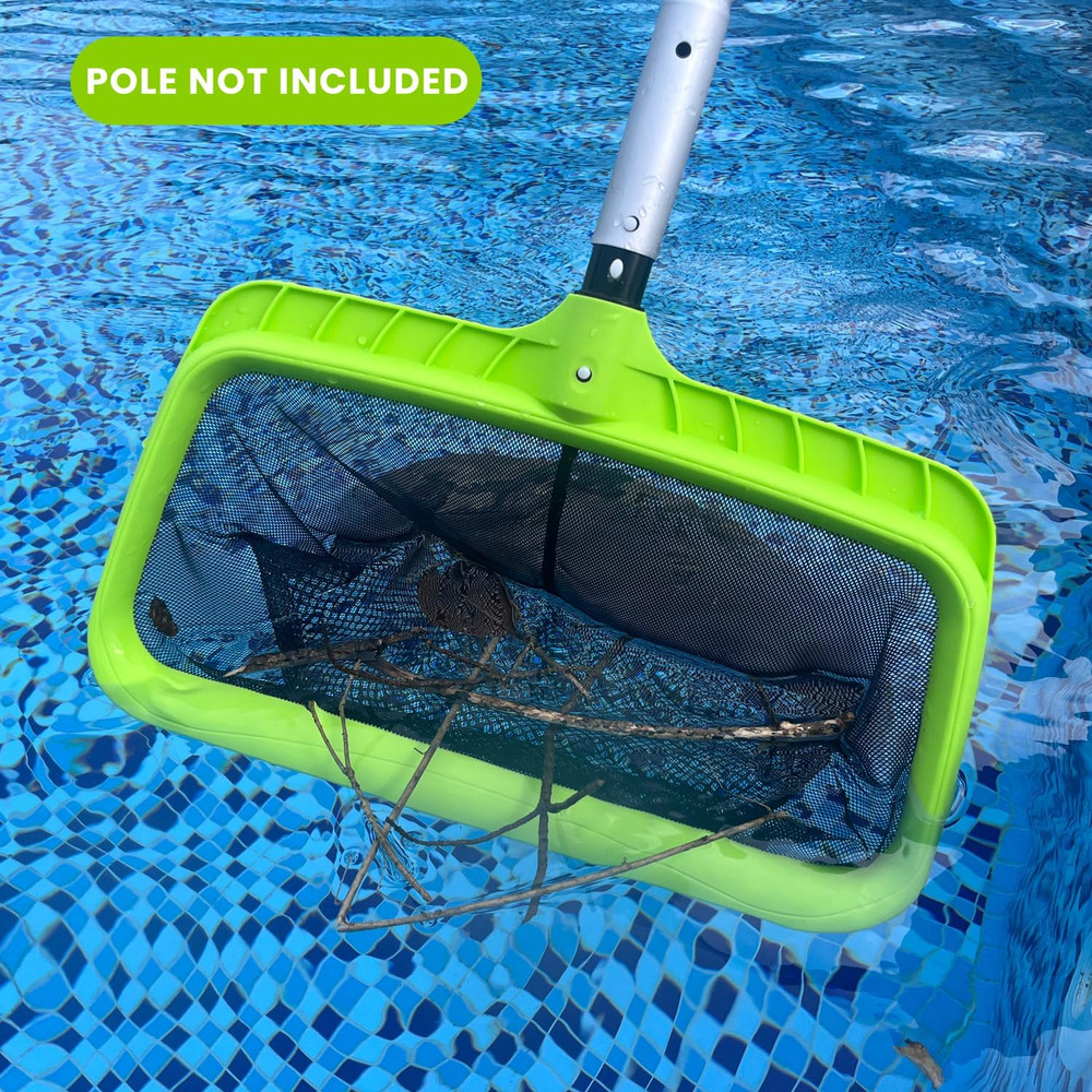 Swimming Pool Leaf Skimmer Net,Double-Layer & Reinforced Frame Deep Rake Nets