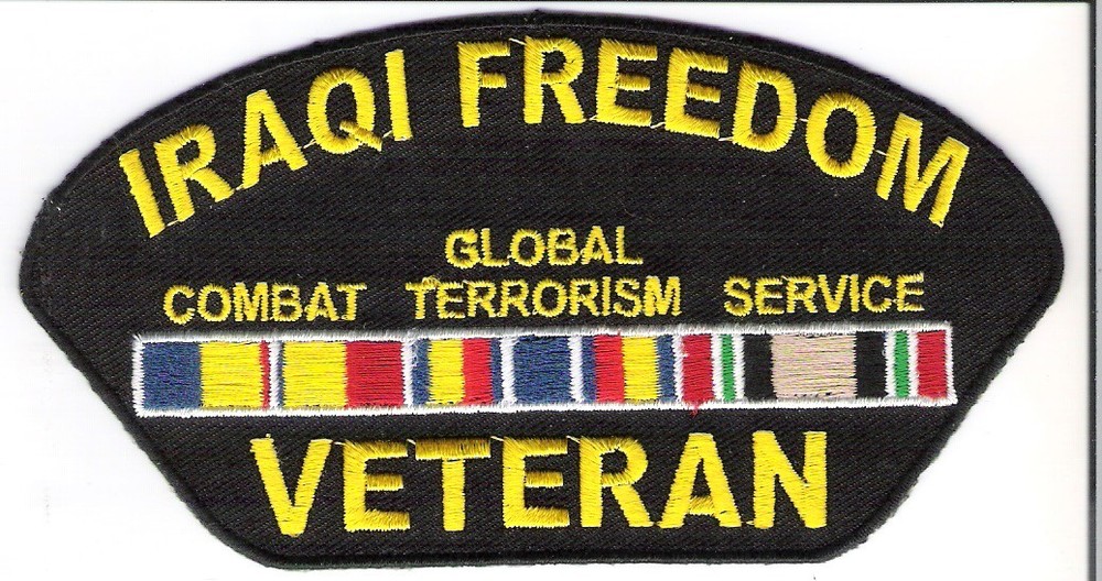 MILITARY PATCH U.S. ARMY  " IRAQI FREEDOM " COMBAT SERVICE