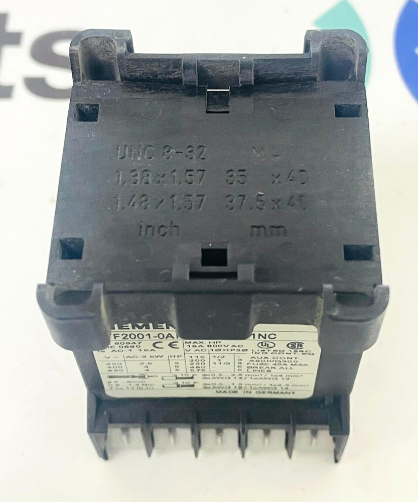 SIEMENS 3TF2001-0AF0 Contactor