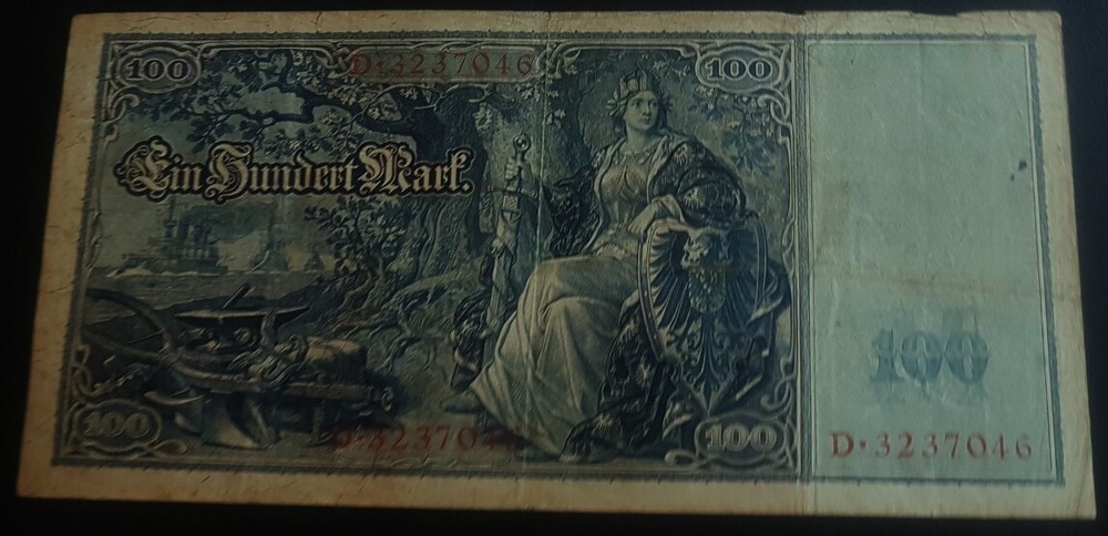 Germany "100 Bundertmark Reichbansknote" 1910