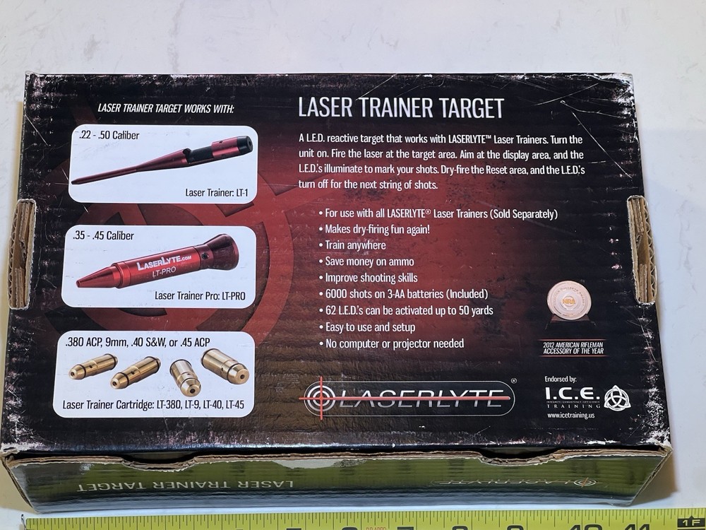 LaserLyte TLB-1 Laser Trainer Target w/ Instructions