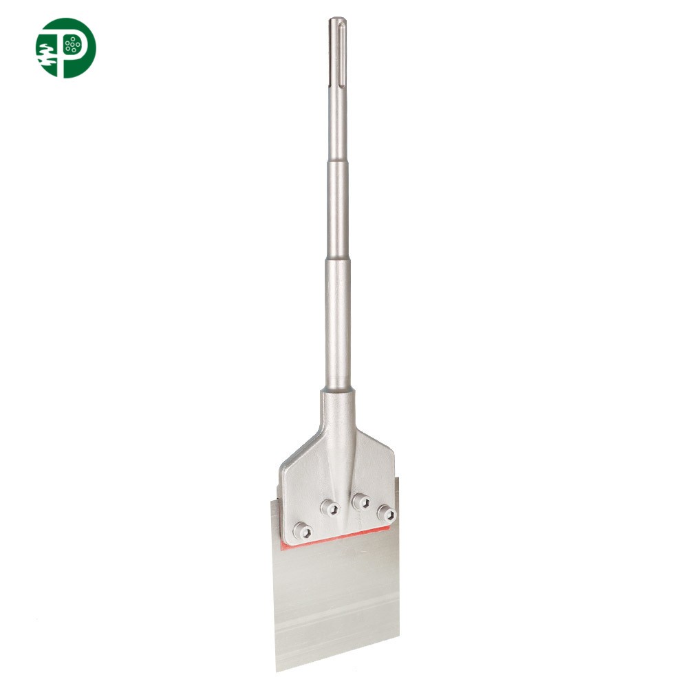 6" × 25" SDS Max Floor Scraper 6” Wide Tile Removal Bit & Heavy Duty Blade
