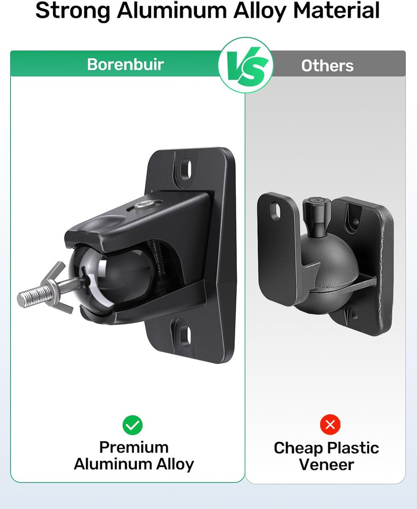 Surround Sound Rear Speaker Wall Mount, Ceiling Mount Bracket for Universal Sate