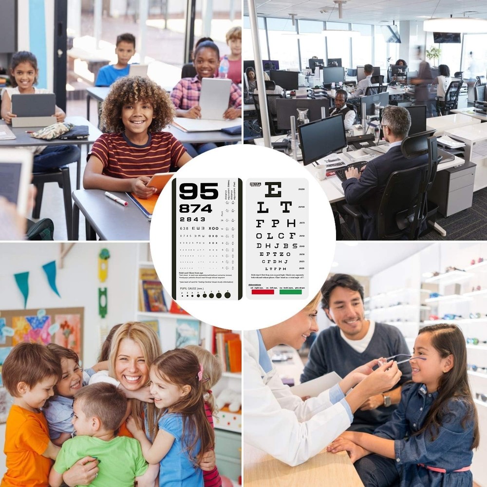 Vision Testing Made Easy: Snellen & Rosenbaum Pocket Eye Chart for Professionals