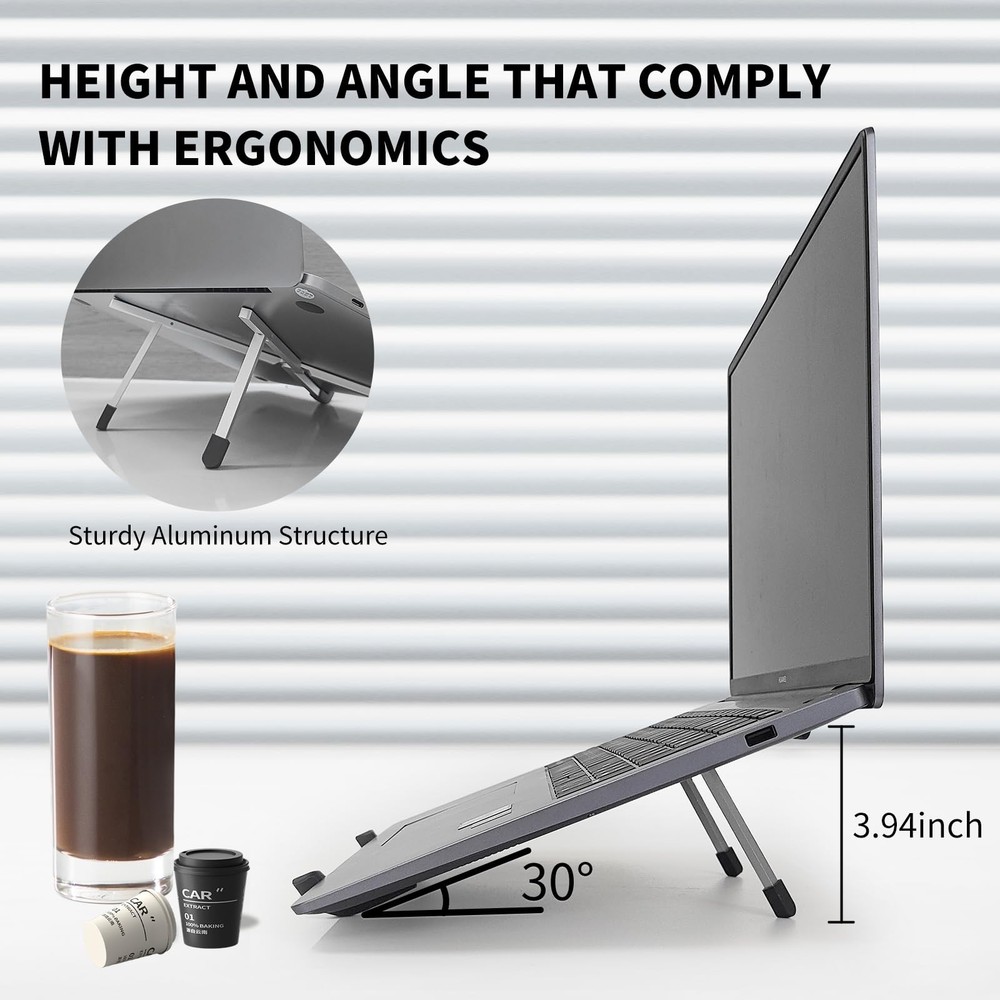 Protable Laptop Stand for Desk,Foldable Laptop Riser Holder,Ventilated Coolin...