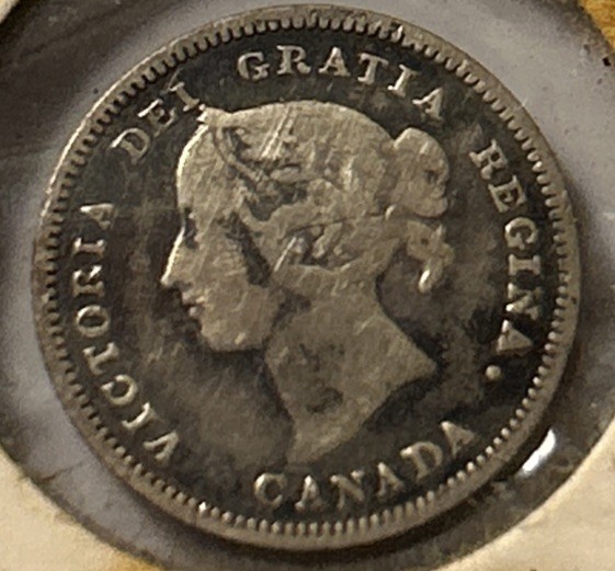 1890 H Canada Silver 5 Cents