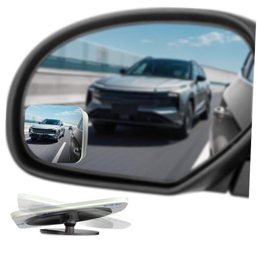 Blind Spot Mirrors 2 Pack, Frameless Side Mirror Blindspot Fan-Shape-2pcs