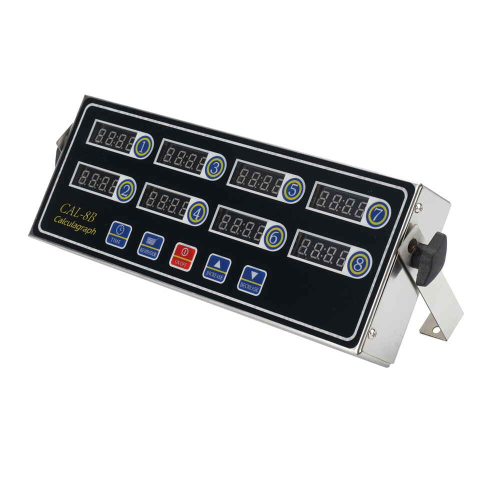 Digital Commercial Countdown CAL-8B 8 Channel Timer Kitchen Calculagraph Loud US