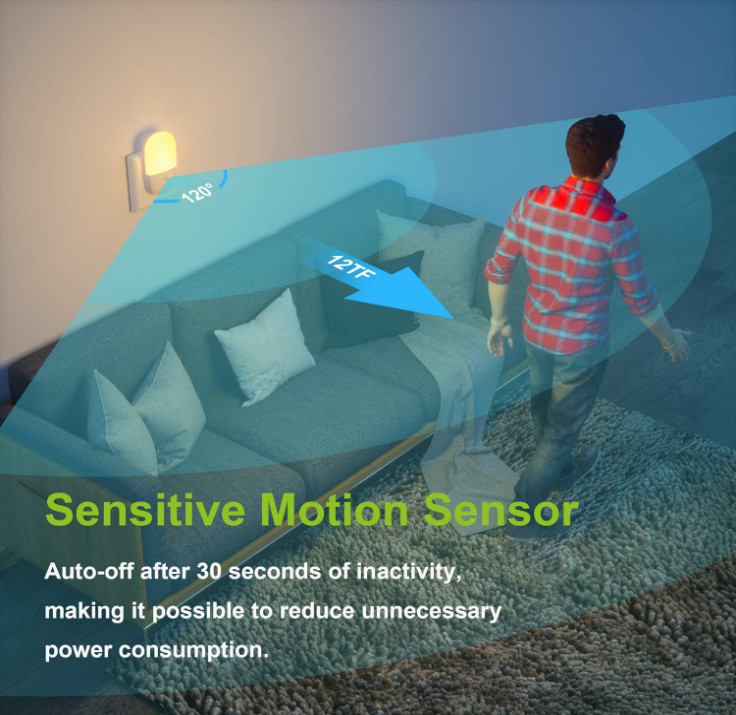2 Pack Plug in Motion Sensor Dimmable Night Light, Soft Warm White LED (free shi