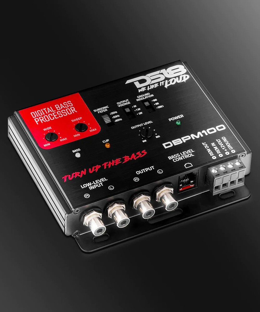 DS18 DBPM100 Car Digital Bass Processor 2 Channel Preamp Input Output Epicenter