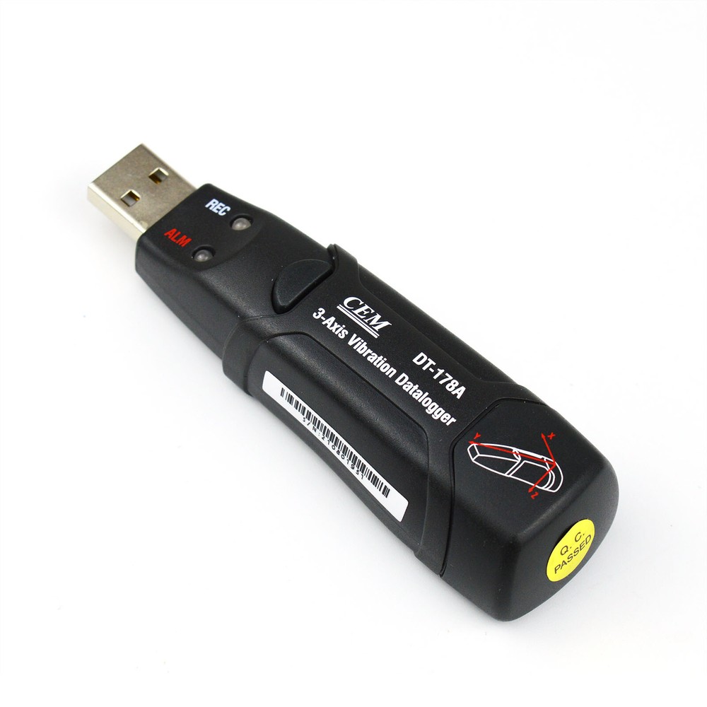 CEM DT-178A 3-Axis Shock Vibration Acceleration Data Logger 8M Memory FFT