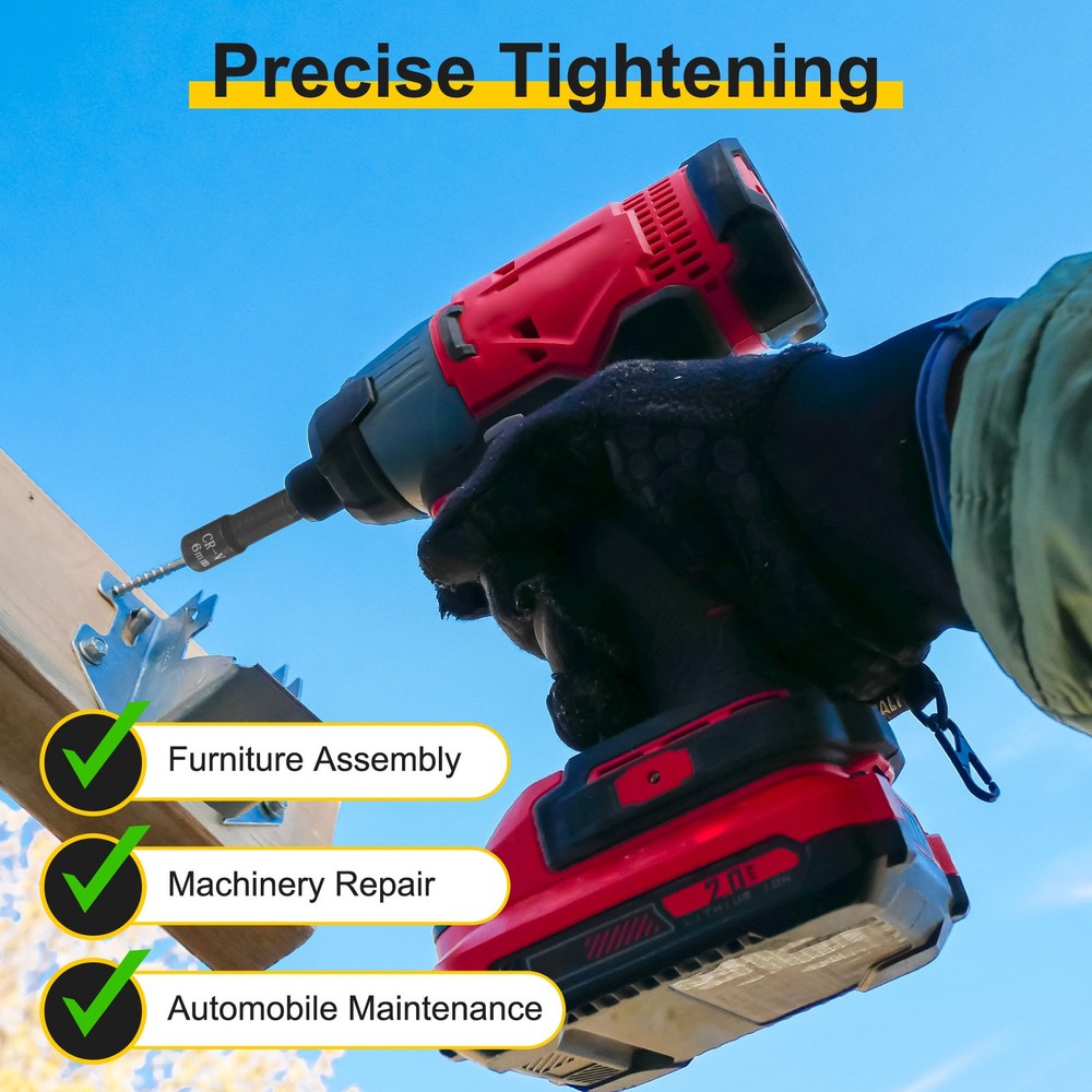 3pcs Nut Driver Drill Bits 8mm Socket 1/4" Hex Shank 3" Magnetic Setter