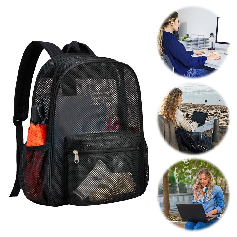 Mesh Backpack See Through Backpack College Backpack Diving Backpack