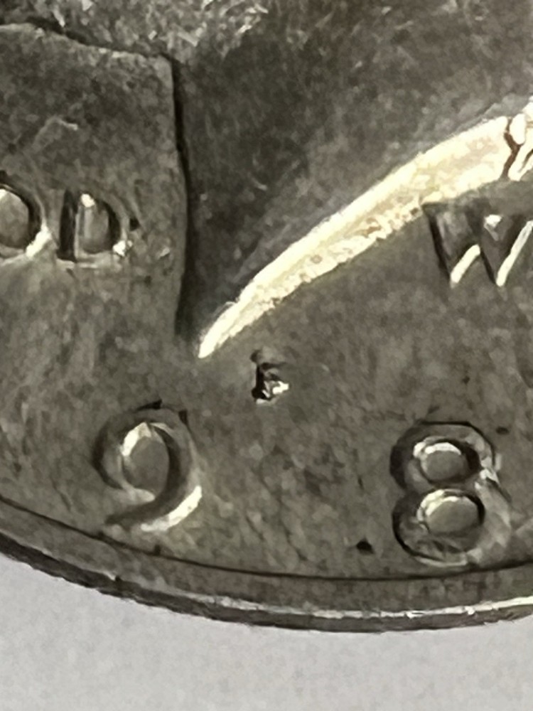 1980-P Kennedy Half Dollar Filled "P", Multi Errors.
