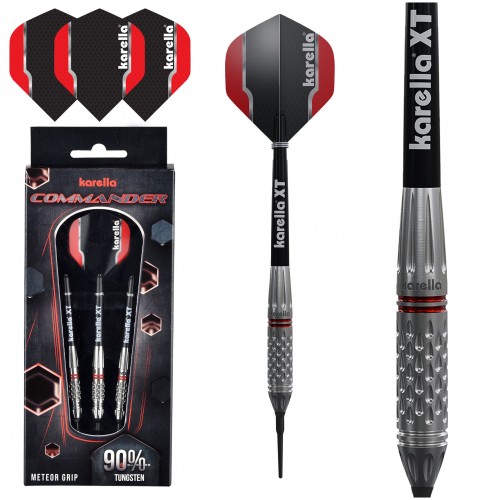Karella Commander Soft Darts - Silver - 90% Tungsten - 19g