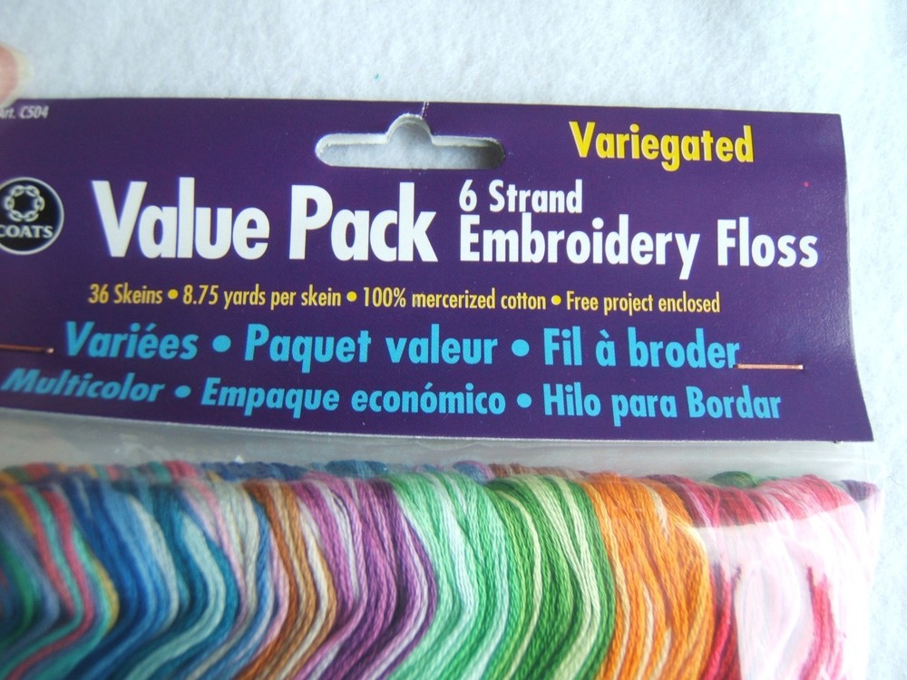VARIEGATED Embroidery Floss 36 Pack Value Pack by Coats - NEW