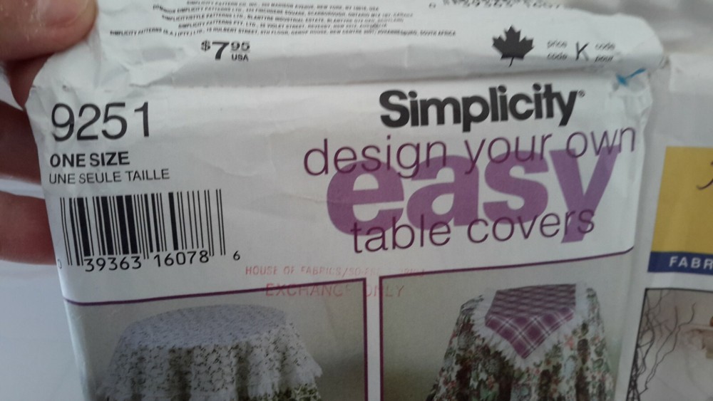 Lot of 2 Assorted Home Decor McCall's Simplicity Sewing Patterns UNCUT