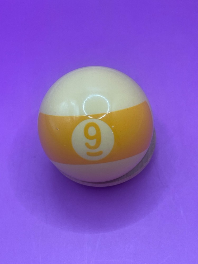 Replacement Mini Billiards Pool Ball - 1.5" Diameter - Striped Yellow #9 Ball