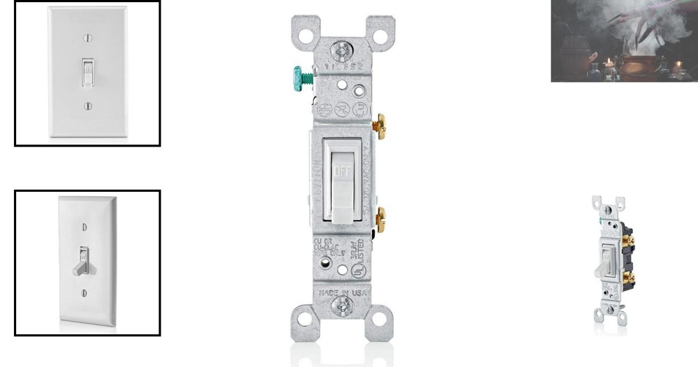 High-Quality 15 Amp, 120 Volt Quiet Toggle Switch 10-Pack, Impact Resistant