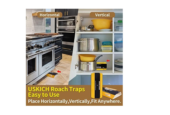 20 Pack Roach Traps Indoor Glue Cockroach Trap Sticky Bug Pest Control Safe