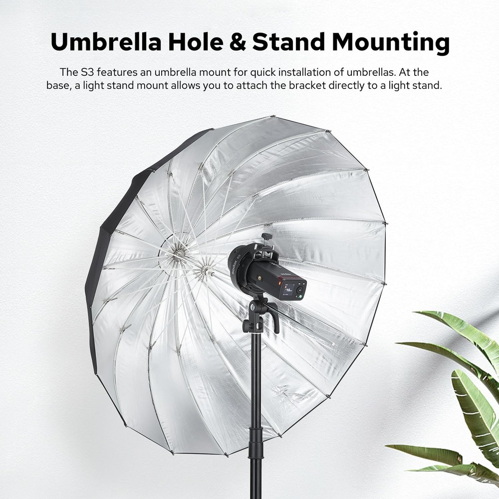 S3 Speedlite Bracket, S-Type Bracket Updated Version Bowens Mount Holder for ...