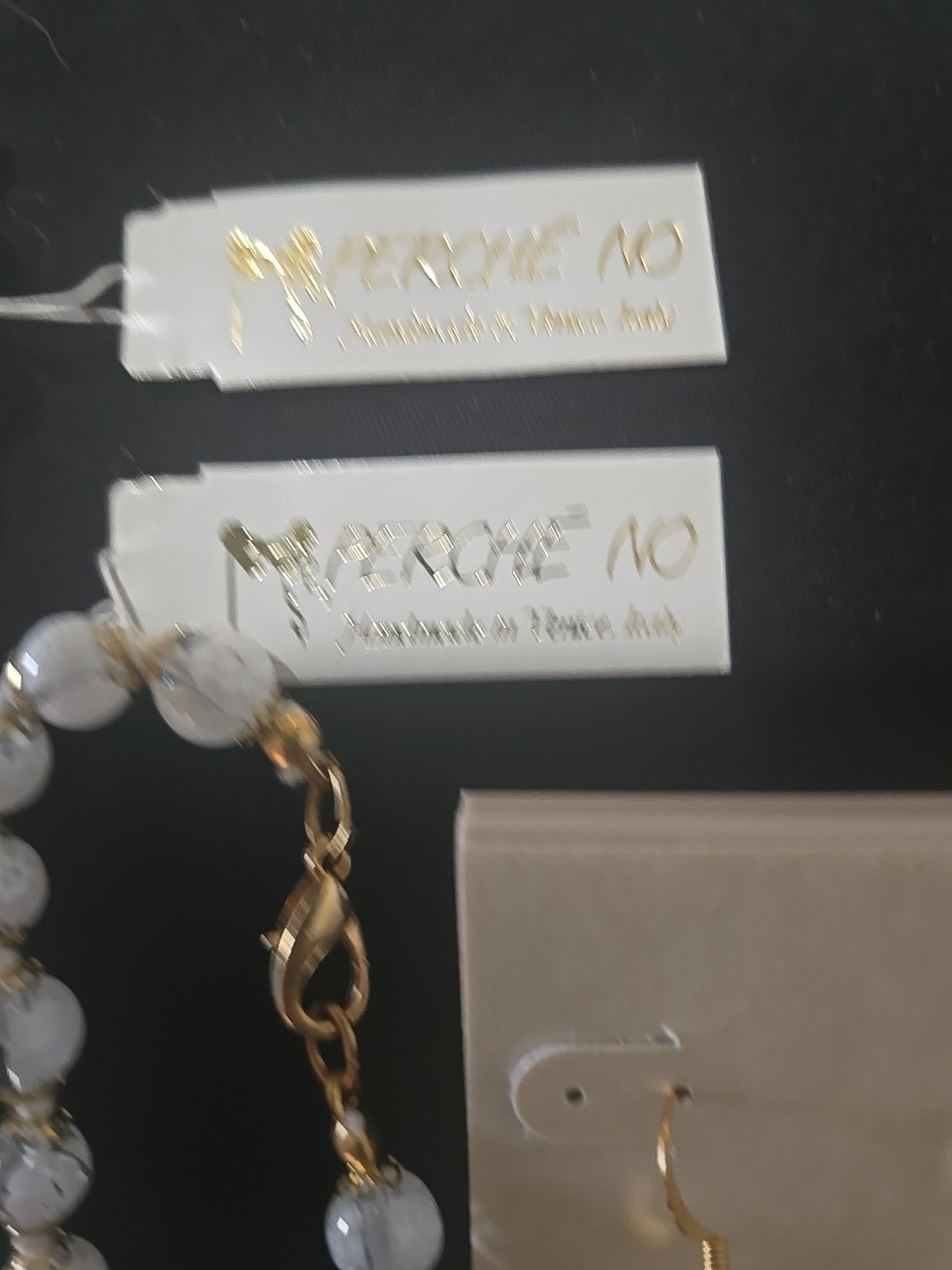 Perche No Handmade In Italy Venetian Glass Beads Necklace,Braclet&Earings Set