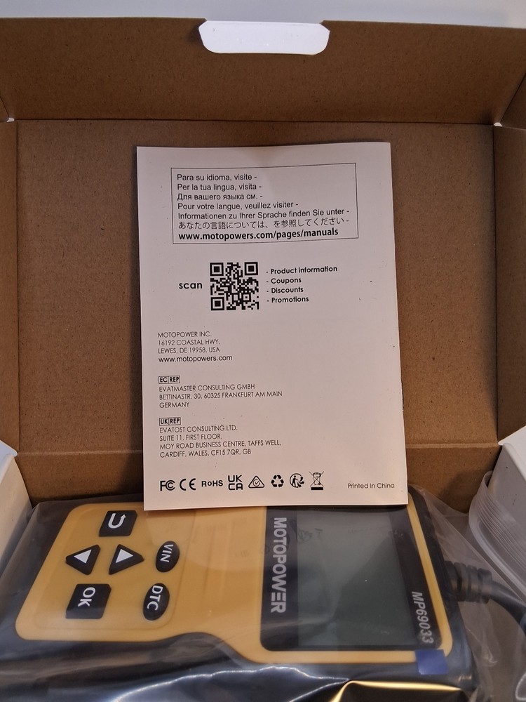 MOTOPOWER MP69033 Car OBD Scanner Code Reader Engine Fault Scanner