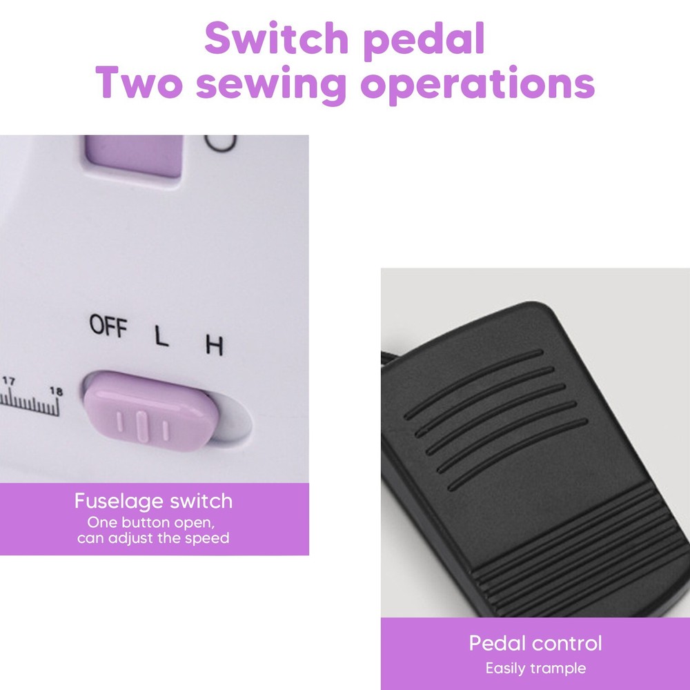MINI Electric Portable Sewing Machine Crafting Handwork Mending Machine 12 Modes