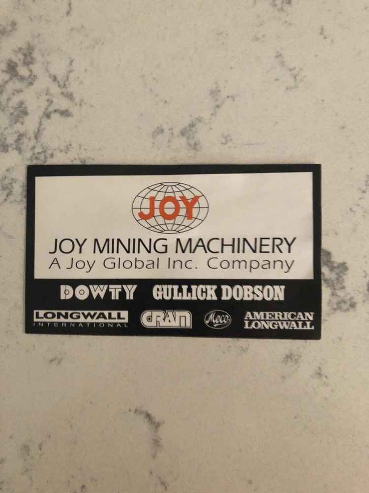 Joy Coal Mining stickers