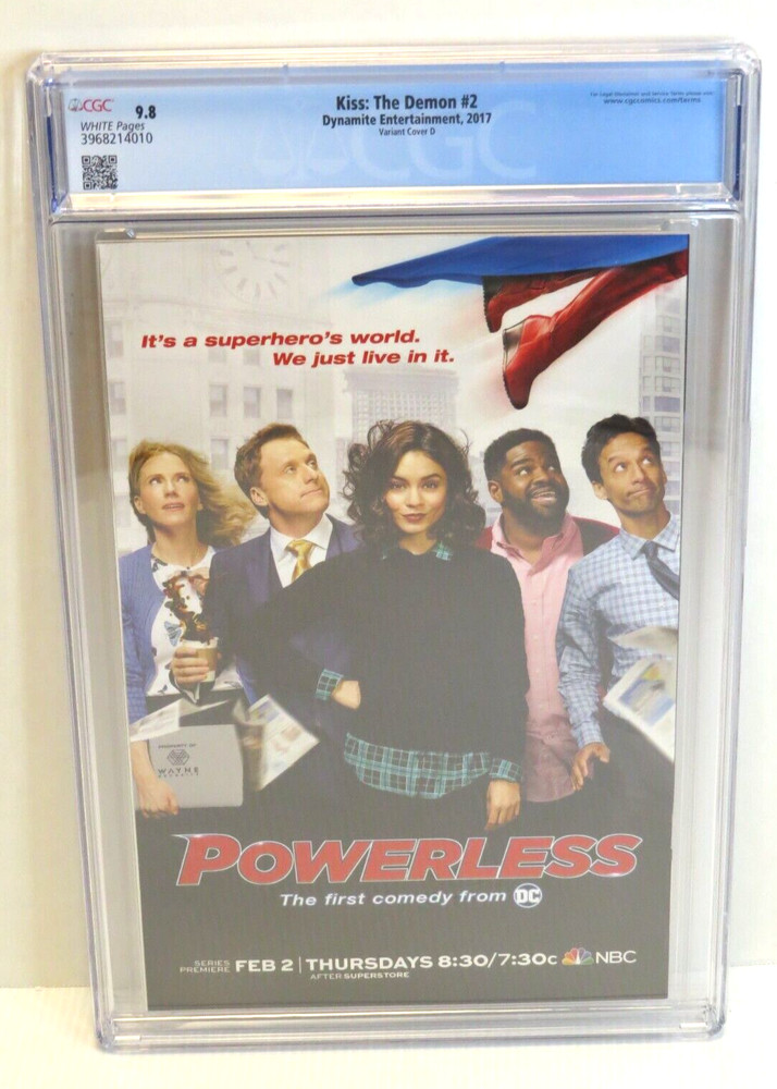 KISS COMIC BOOK DYNAMITE #2 GENE SIMMONS CGC SLABBED 9.8