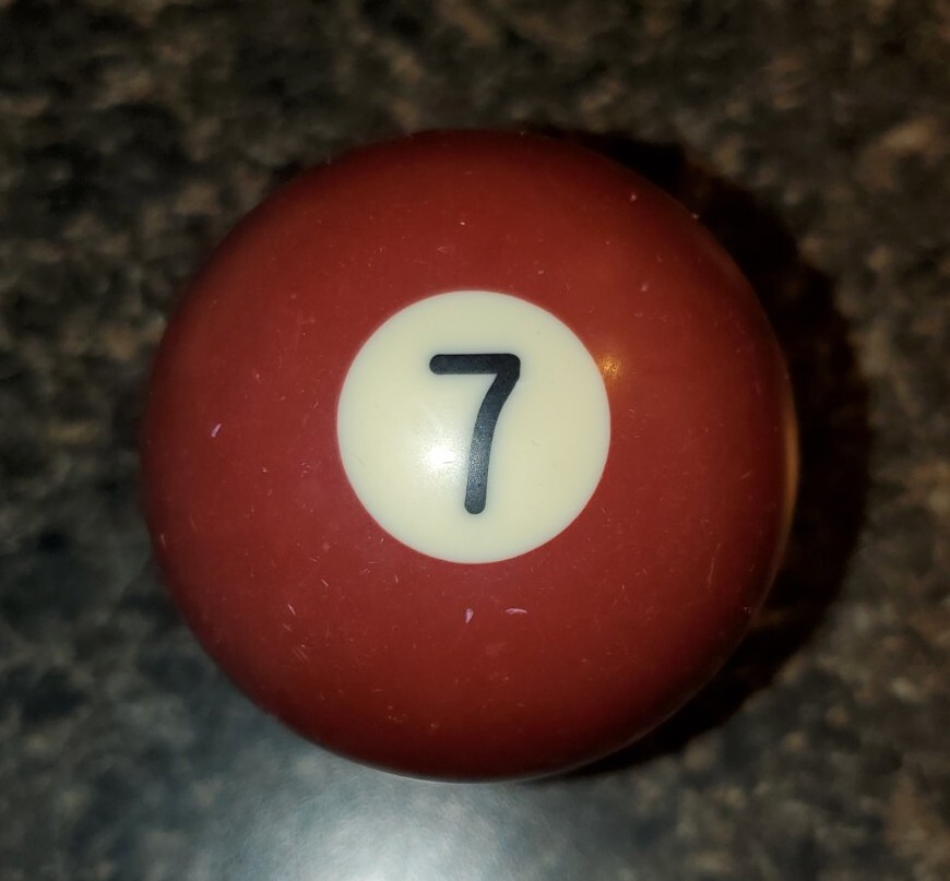 Replacement Regulation Pool Ball 7 Solid Maroon