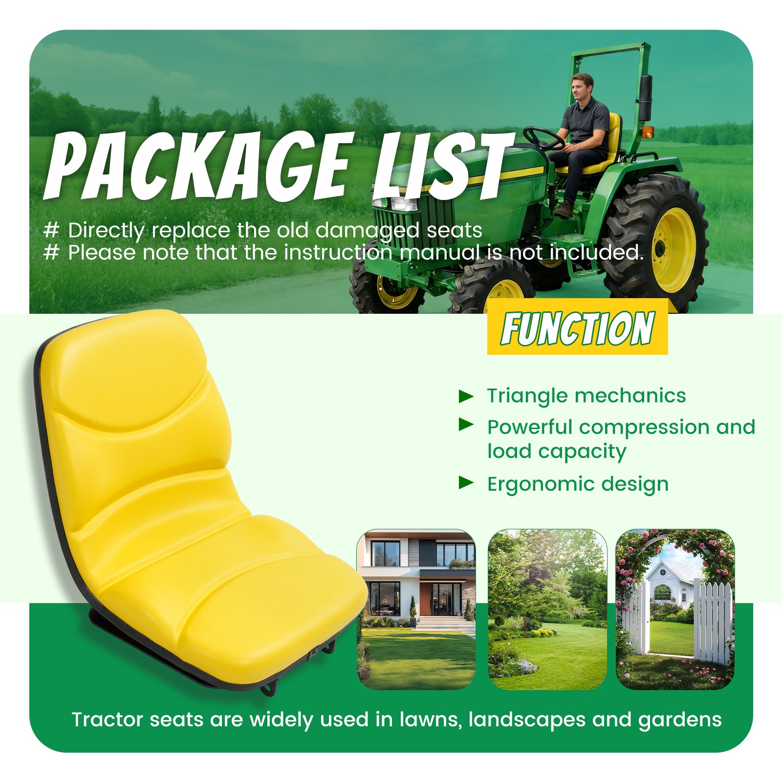 Seat #M805158 #M803465 For John Deere 670 770 790 870 970 990 1070 3005 4005