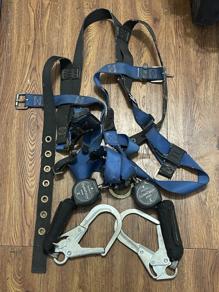 FallTech Duratech Safety Harness W/ Dual Yoyo 6'  Self-retracting Device XL 2XL