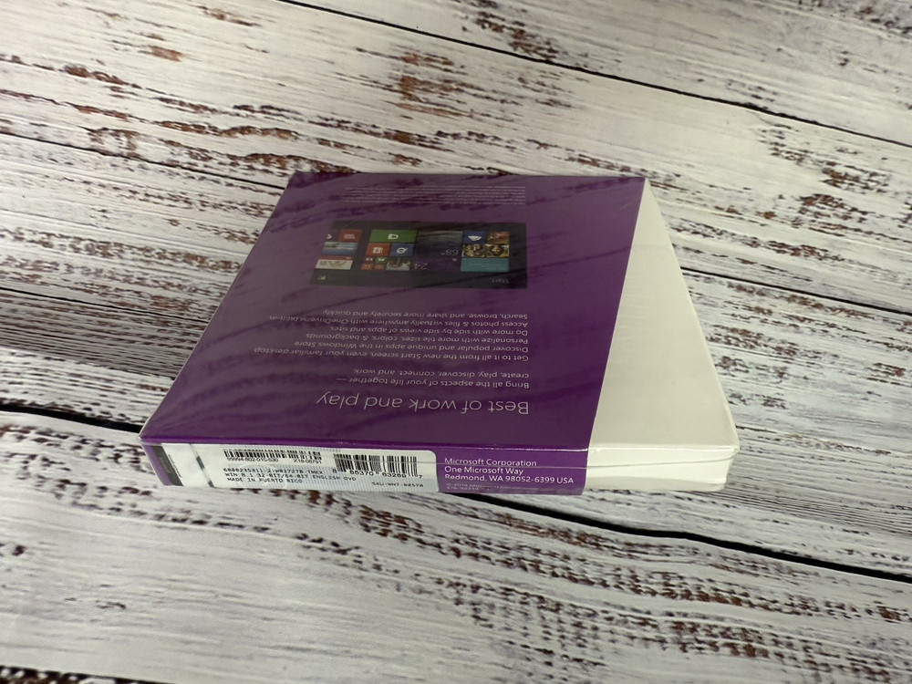 Microsoft Windows 8.1 Full Version 2014 32 & 64 Bit DVD New and Sealed!