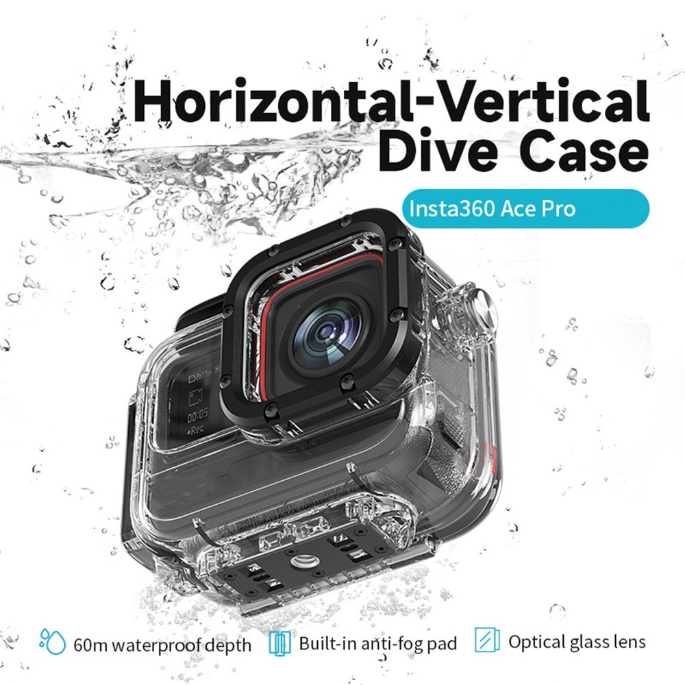 New 60M Diving Waterproof Shell Case Camera Accessories For Insta360 ACE Pro dd