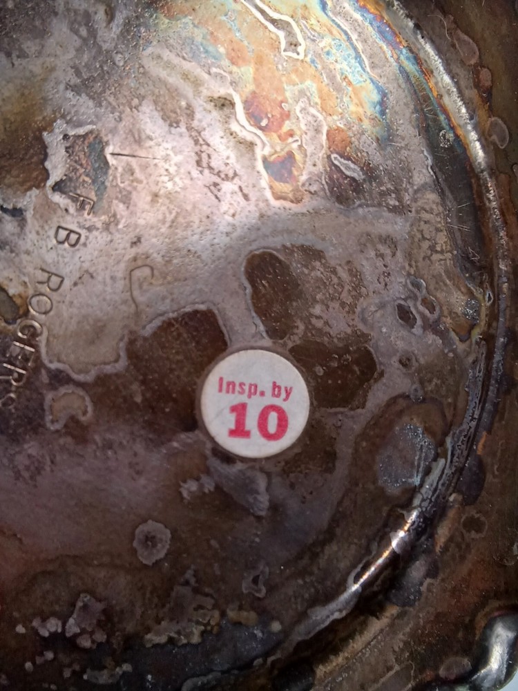 F B Rogers Silver Company Silver Pitcher Handle & Footed