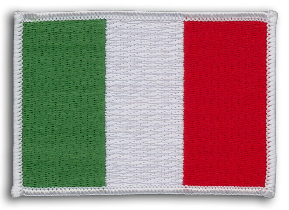 Italy Flag Patch 3 1/2" x 2 1/2" New