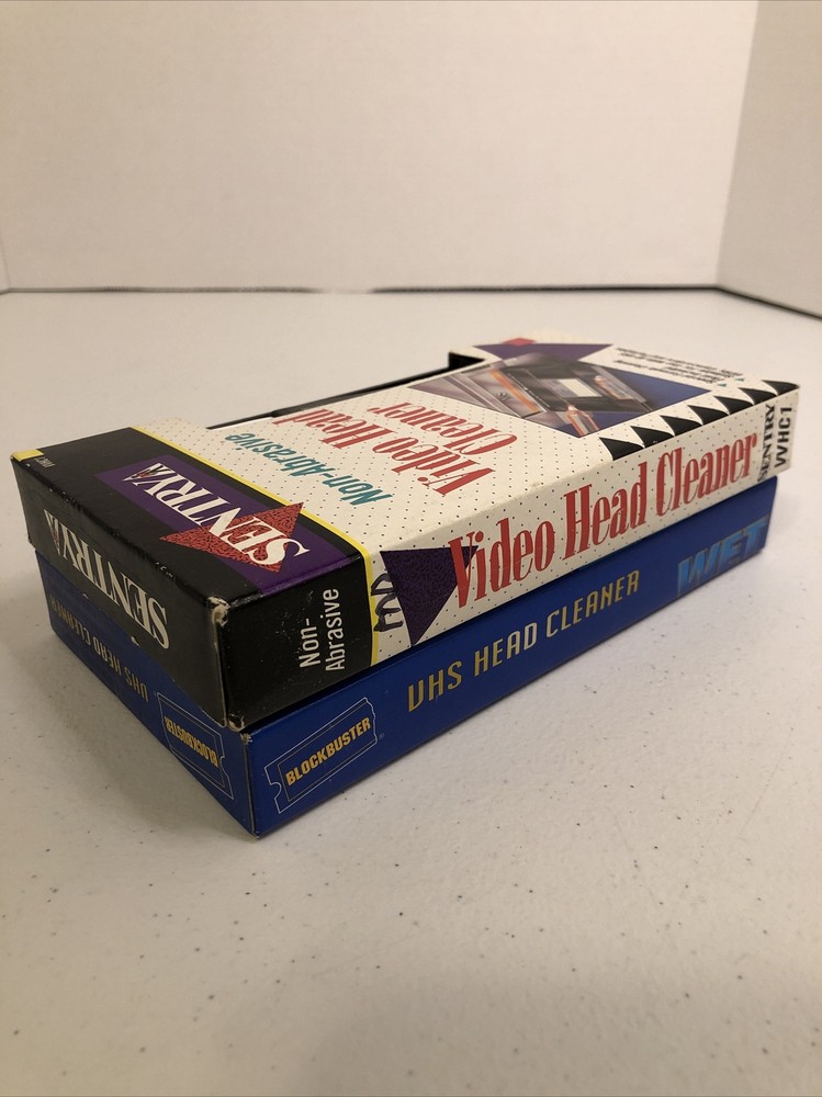 Blockbuster & Sentry VHS Head Cleaner – VCR Cleaning Accessory – No Solution