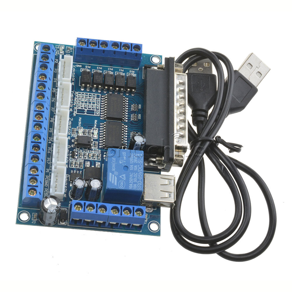 CNC MACH3 5 Axis Interface Breakout Board For Stepper Motor Driver CNC Mill New
