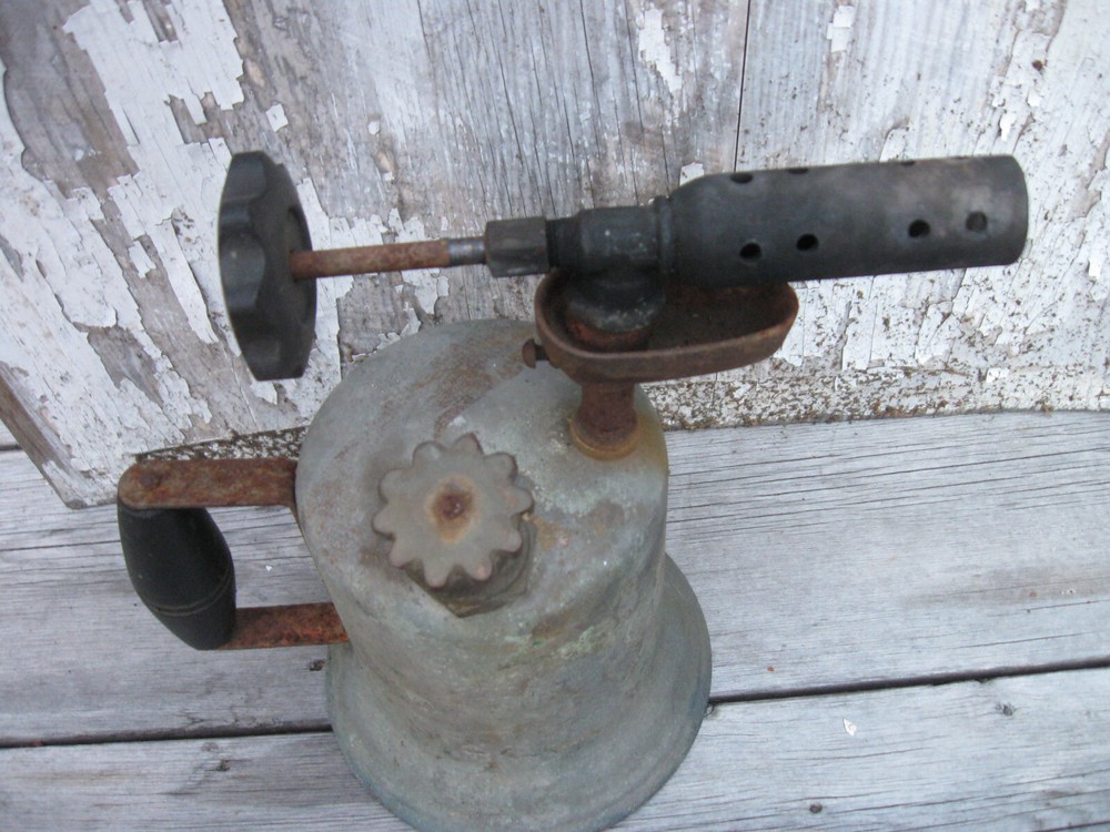 Vtg Antique Brass Blow Torch