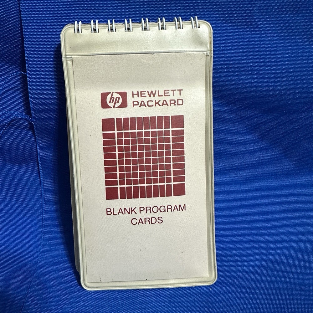 Vintage HP Hewlett-Packard Blank Program Cards Case w/ Handwritten Programs