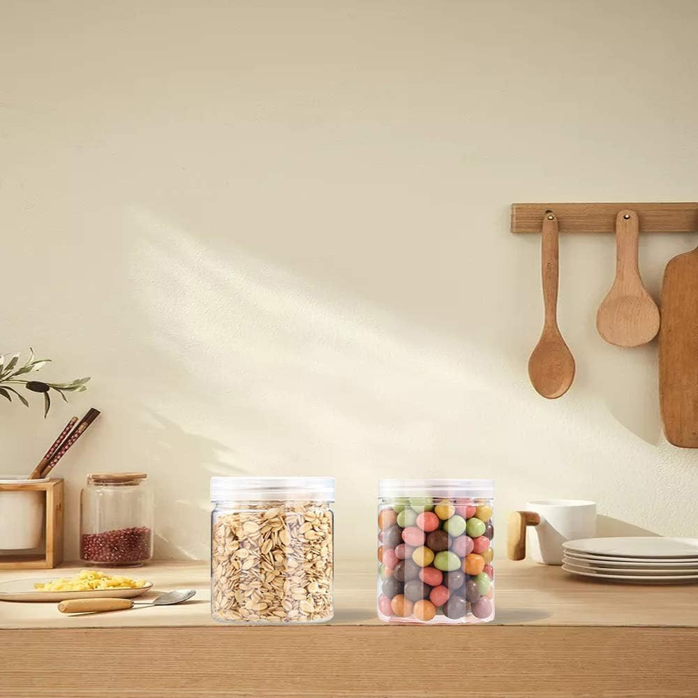 20 Pack 4Oz/120Ml round Plastic Jars with Lids Empty Clear Slime Containers,Wide