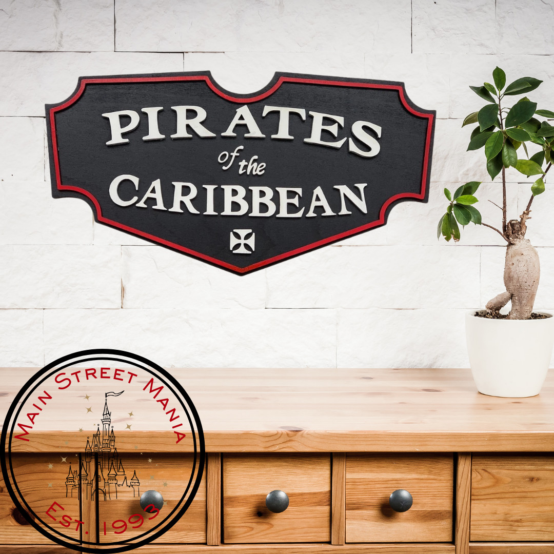 Pirates of the Caribbean Attraction Sign Disney Inspired