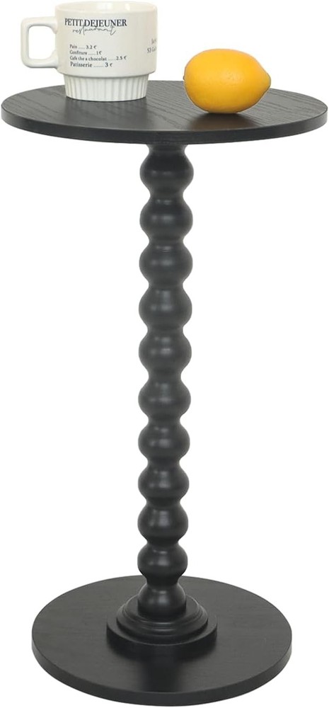 Round Side Table Small Drink Table Small Spaces Modern Accent Nightstand W/