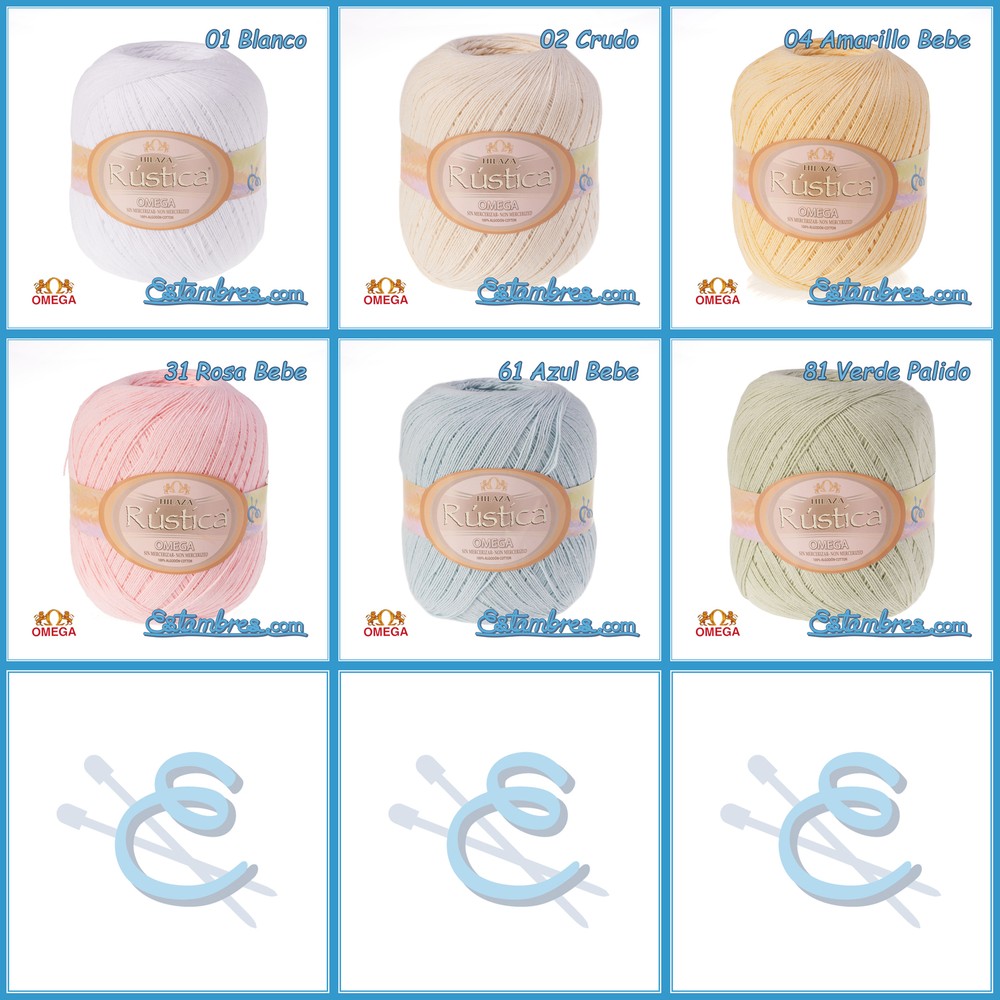 RUSTICA [150grs] by Omega - 100% Non-Mercerized Cotton Thread