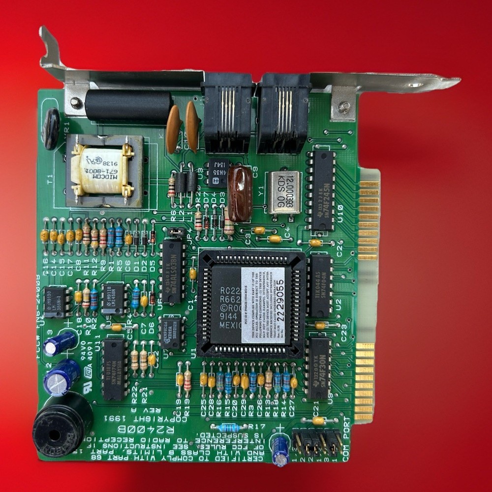 Vintage 1991 R2400B ISA Modem Card Untested