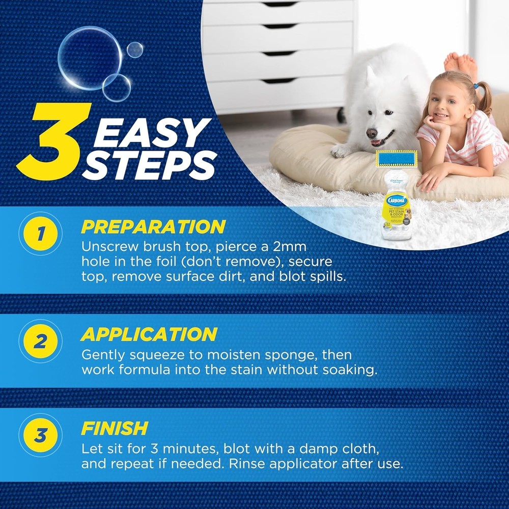 Dual Applicator Oxy-Powered Stain & Odor Remover - 13.5oz Carpet Solution