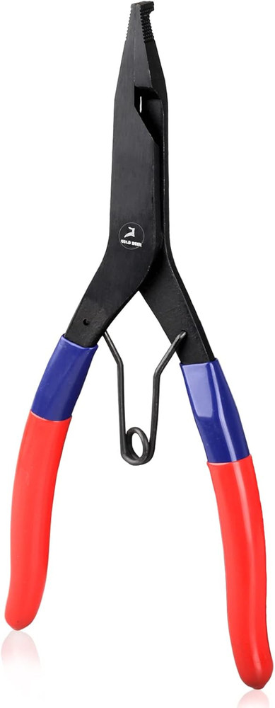 Angle Tip Lock & Retaining Ring Pliers - Spring Loaded, 9" Special Circlip Horse