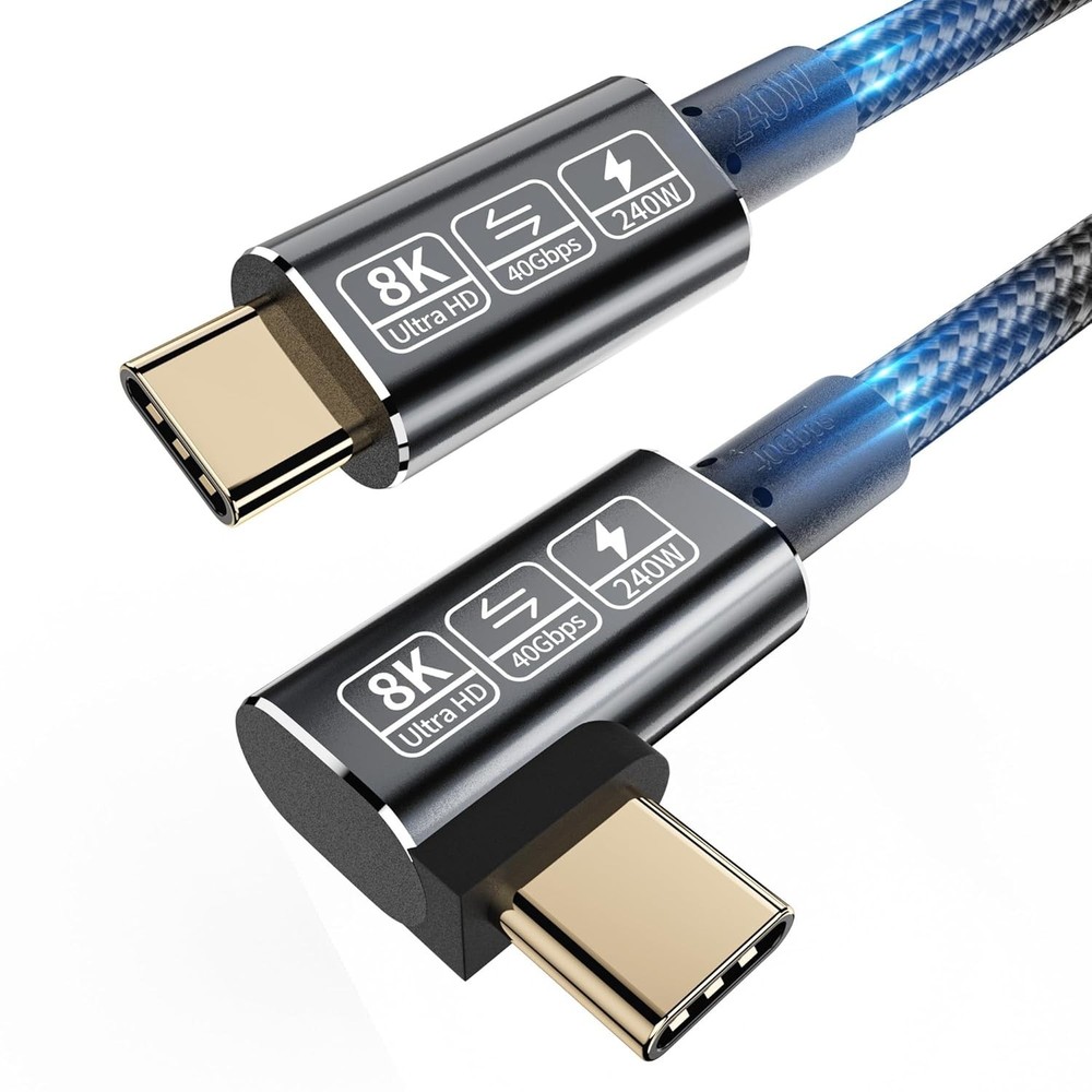 Compact 3.3FT USB C Thunderbolt Cable - 240W PD Charging & 40Gbps Transfer Speed