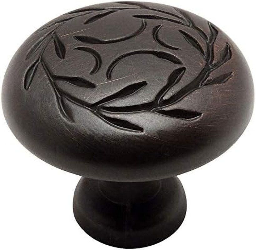 25 Pack Oil Rubbed Bronze Round Knobs - 1.25" Diameter Cabinet Hardware